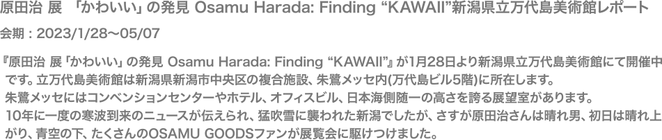 原田治 展 「かわいい」の発見 Osamu Harada: Finding “KAWAII”新潟県立万代島美術館レポート